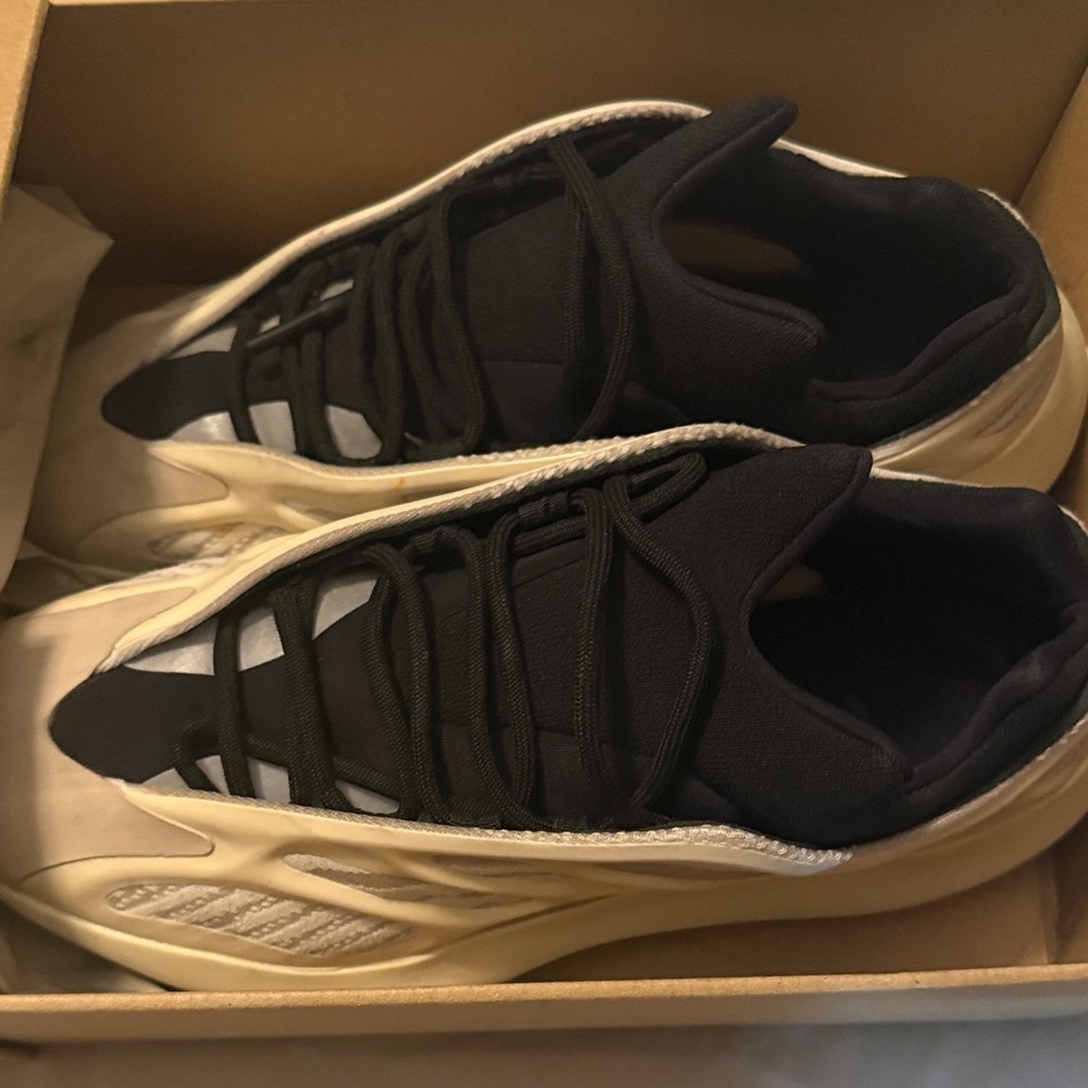 Yeezy Black and Cream Men's Sneakers